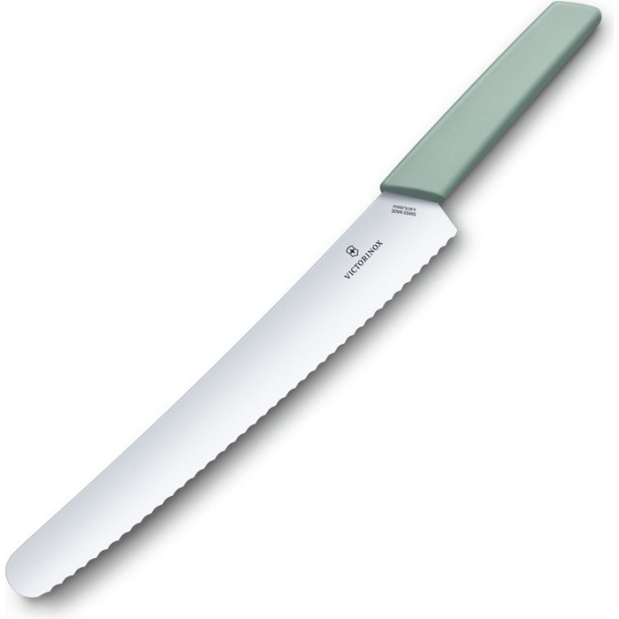 Нож для хлеба Victorinox Swiss Modern, 26 см, зелёный 6.9076.26W44B